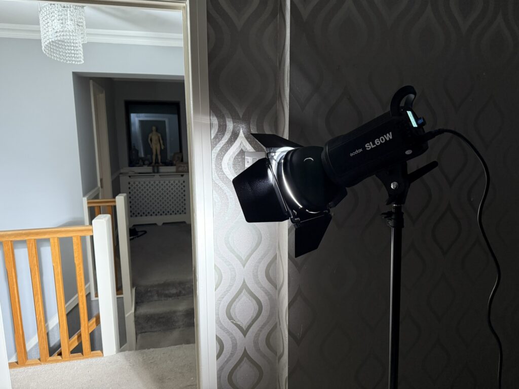 new winter studios - long lighting setup - godox harsh shadows